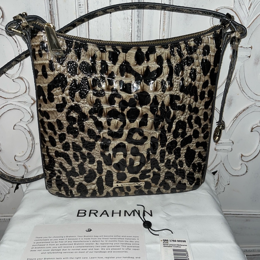 Brahmin Katie Snow Leopard NWT